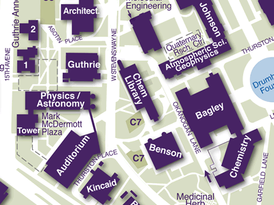 Physics-Astronomy on Campus Map