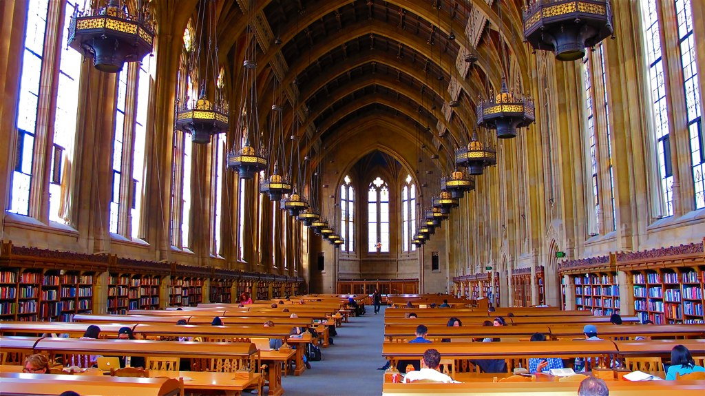 Reading Room in Suzzallo Library, view from south apse