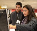 Student Staff at Libraries Research Commons Desk