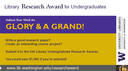 Undergraduate Library Research Award